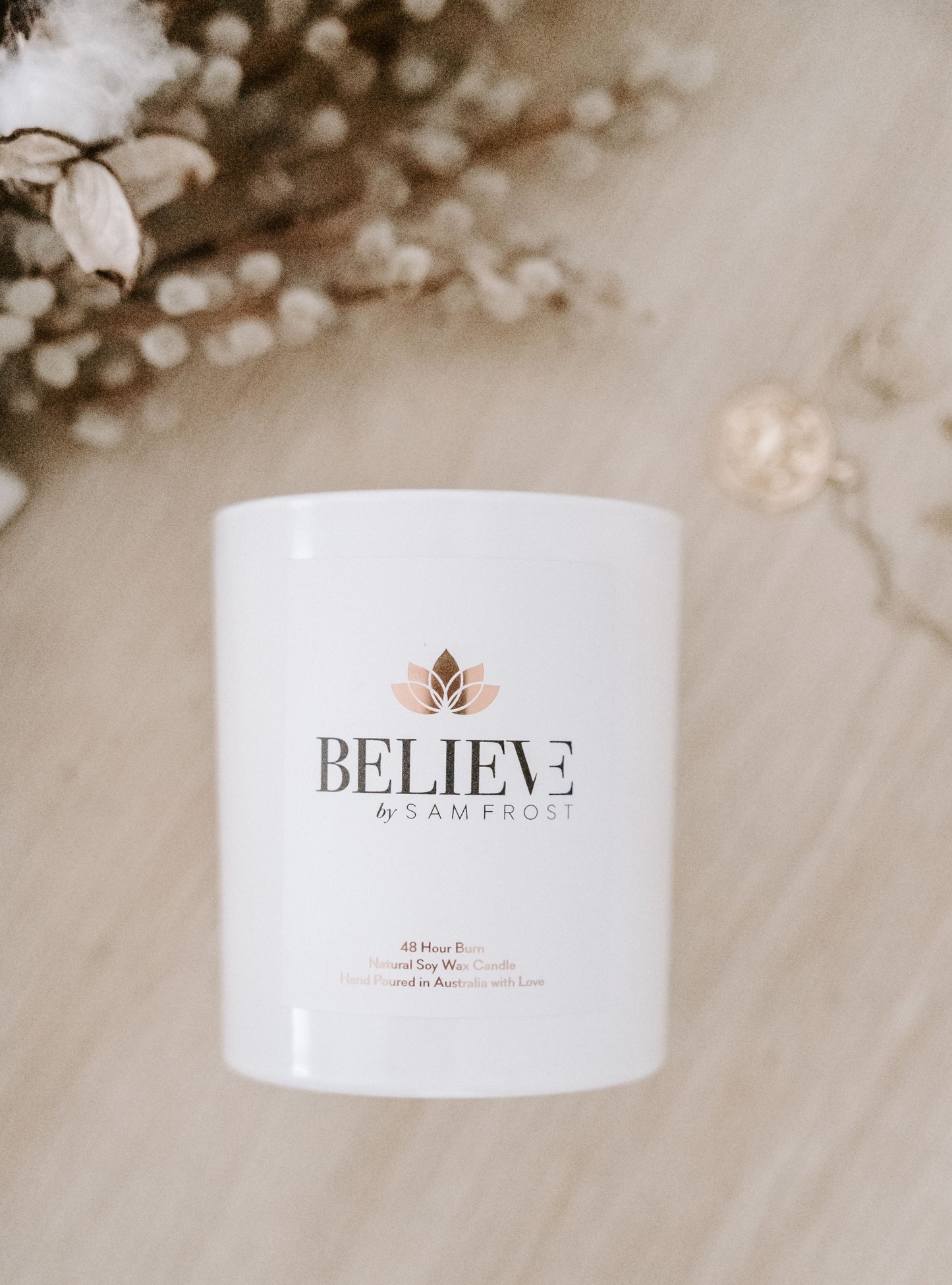 Believe by Sam Frost Candle Collection